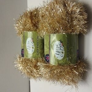 Yarn Bee Gilt Eyelash Yarn - 2 Skeins in "Sunspark" Glitter Tinsel from 2005